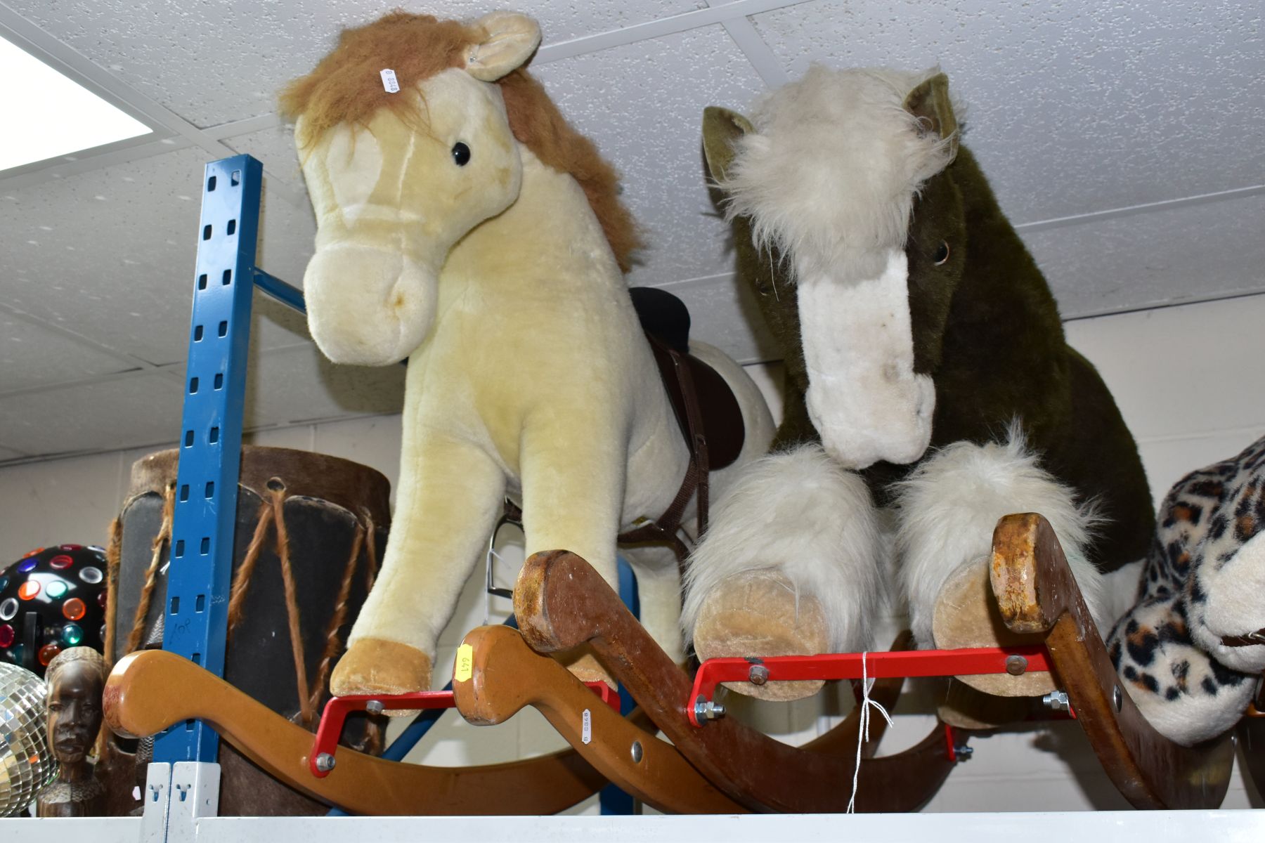 TWO MERRYTHOUGHT ROCKING HORSES, both in playworn condition with marking, wear and minor damage, one - Bild 2 aus 3