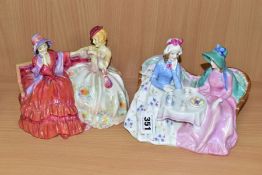 TWO ROYAL DOULTON FIGURE GROUPS 'Afternoon Tea' HN1747 and 'The Gossips' HN1429 (2) (Condition:- The