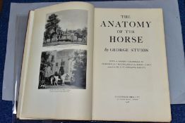 GEORGE STUBBS: THE ANATOMY OF THE HORSE, published in 1938 by G Heywood Hill Ltd, London