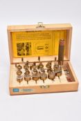 A CASED BERGEON SET OF SEVENTEEN HAND WOUND MAIN SPRING WINDERS, 'BERGEON NO 2795', 00's handle is