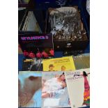 AN LP CASE CONTAINING APPROIXMATELY TWENTY LP'S, including second pressing of David Bowie Hunky