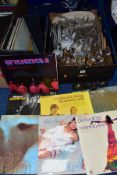 AN LP CASE CONTAINING APPROIXMATELY TWENTY LP'S, including second pressing of David Bowie Hunky