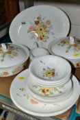 A WEDGWOOD 'SUMMER BOUQUET' CHINA PART DINNER SERVICE, comprising an oval meat platter, two