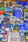 TWO BOXES OF FOOTBALL PROGRAMMES, to include a collection of Everton home football programmes 1960's
