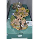 THREE BOXED LILLIPUT LANE SCULPTURES, 'Bluebell Farm' L2013, with deeds, 'High Ghyll Farm' 635, no