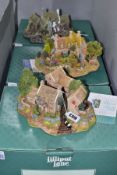 THREE BOXED LILLIPUT LANE SCULPTURES, 'Bluebell Farm' L2013, with deeds, 'High Ghyll Farm' 635, no