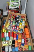 A QUANTITY OF UNBOXED AND ASSORTED PLAYWORN DIECAST VEHICLES, to include Dinky Toys Field Marshall