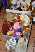 NINE BOXES BOOKS, HANDBAGS AND SOFT TOYS, to include approximately one hundred and thirty five