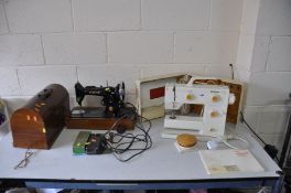 A BERNINA NOVA SEWING MACHINE with foot pedal, case with accessories and manual (PAT pass and