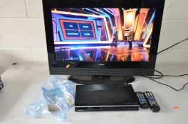 A GOODMANS LD2665D 26ins TV with remote and a Toshiba DVD player with remote (both PAT pass and