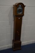 AN ELLIOT OF LONDON MAHOGANY GRANDDAUGHTER CLOCK, height 162cm