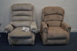 A DRIVE ELECTRIC RISE AND RECLINE ARMCHAIR and another armchair (PAT pass and working) (2)