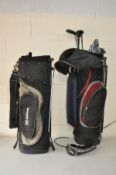 TWO GOLF BAGS AND SEVEN WILSON 3000 IRONS and three Graphite shafted woods from Ram and Pinseeker