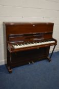 A MONINGTON AND WESTON, LONDON, MAHOGANY OVERSTRUNG UPRIGHT PIANO, serial number 51425, width