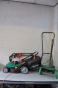 A QUALCAST ELECTRIC LAWN MOWER with 14ins blade and grass box (PAT pass and working) along with a