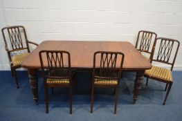 A LATE VICTORIAN WALNUT WIND OUT DINING TABLE, one additional leaf, with Joseph Fitter winding