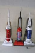 THREE VACUUM CLEANERS including an Electrolux Vitesse Pet Lover, a Dirt Devil Upright and a Hoover