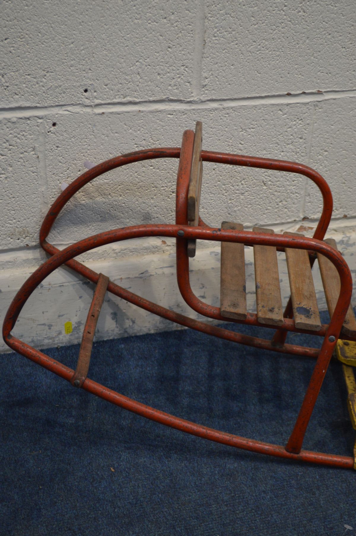 A VINTAGE MOBO CHILDS ROCKING HORSE, with slatted seat - Image 3 of 3