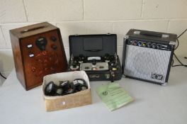 A VINTAGE AVO TRANSISTOR ANALYSER, No 158, type TA, in original case with instructions together with