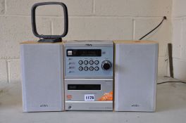 AN AIWA XR-EM200 MINI HIFI with two matching speakers (PAT pass and working)