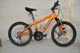 A MARIN HIDDEN CANYON CHILDS MOUNTAIN BIKE with a 13ins frame, 20ins tyres, front fork suspension,