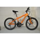 A MARIN HIDDEN CANYON CHILDS MOUNTAIN BIKE with a 13ins frame, 20ins tyres, front fork suspension,