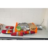 A TRAY CONTAINING VINTAGE CAR HEAD AND TAIL LIGHTS including a brand new old stock SAP Ford Sierra