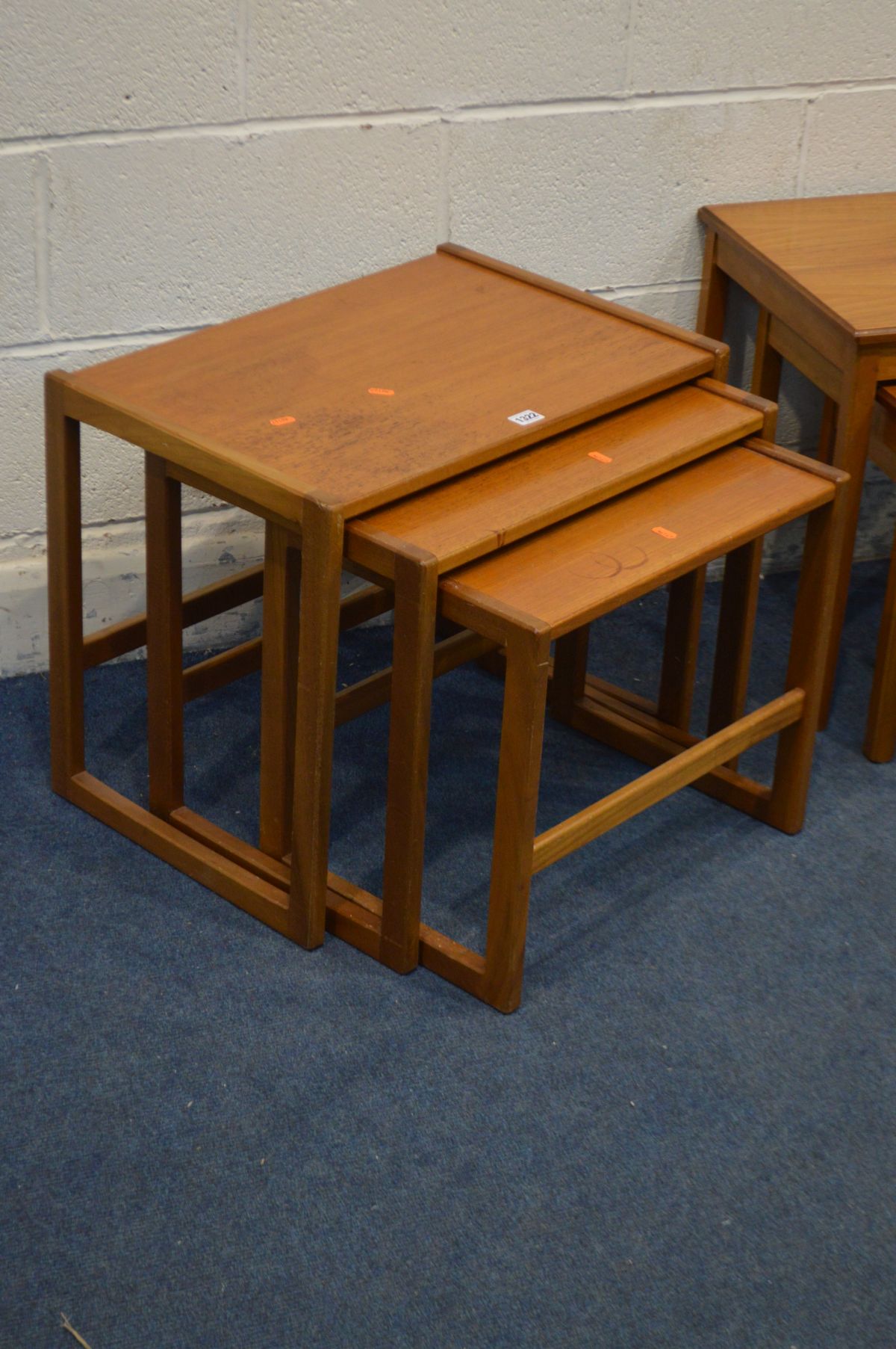 TWO MID 20TH CENTURY TEAK NEST OF THREE TABLES - Image 2 of 2