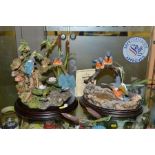 A ROYAL DOULTON/COUNTRY ARTISTS LIMITED EDITION SCULPTURE 'WATERS EDGE' BY MICHAEL ABBERLEY,