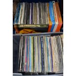 TWO TRAYS CONTAINING OVER ONE HUNDRED AND FIFTY LPs AND BOXSETS, including The Goons, Tony