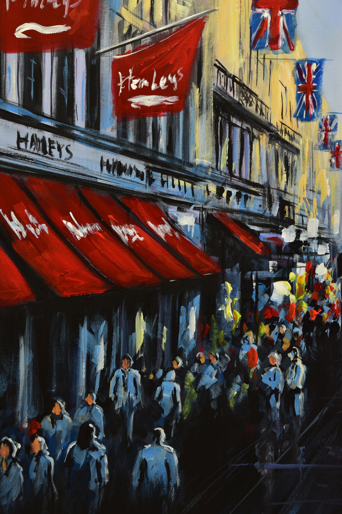 CSILLA ORBAN (HUNGARY 1961) 'REGENTS STREET' a London cityscape signed bottom right, oil on canvas - Image 3 of 5