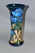 A MOORCROFT POTTERY LIMITED EDITION COLLECTORS CLUB, 'Blue Rhapsody' pattern vase, designed by