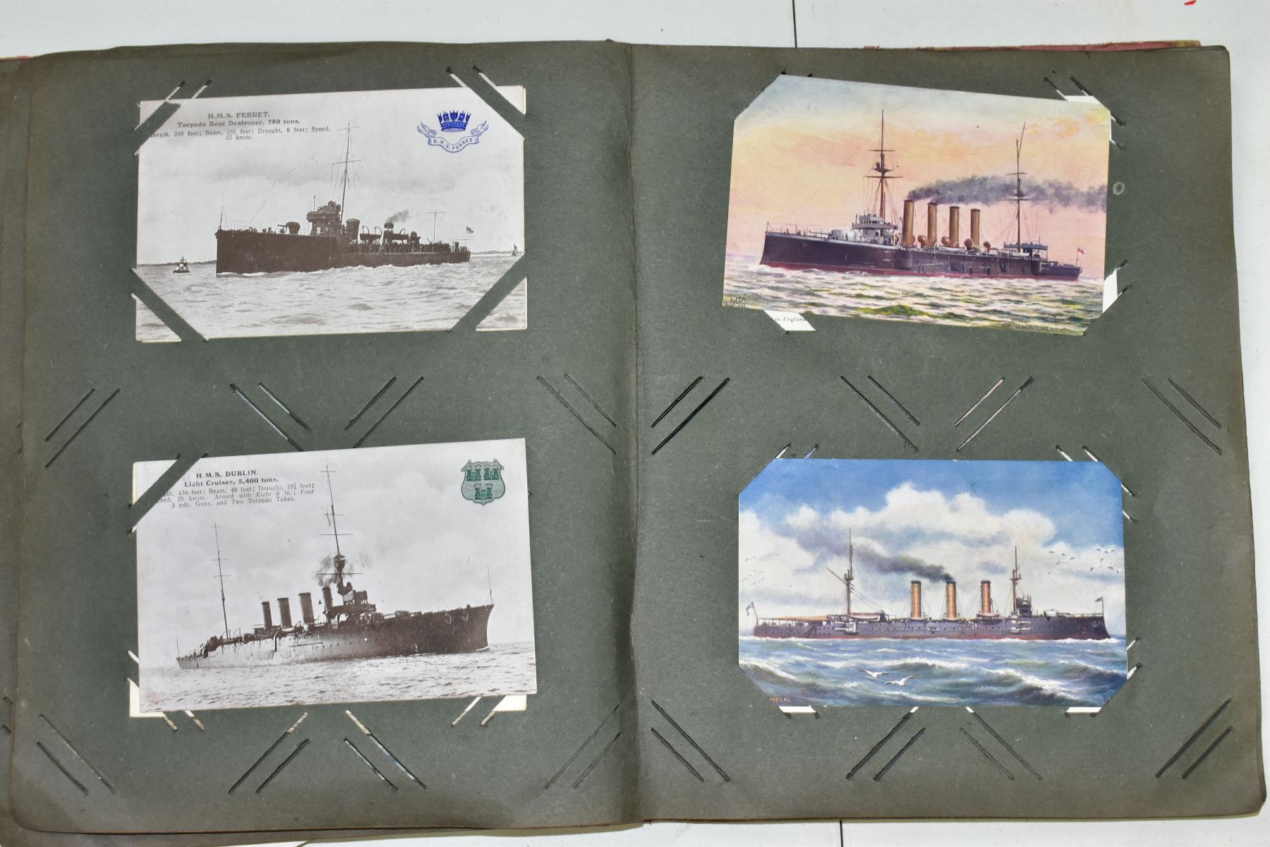 POSTCARDS, one album containing approximately one hundred and fifty WWI era Naval Battleship - Image 8 of 11