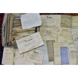 INDENTURES, a large collection of over 120 indentures (conveyance, probate, wills etc) from the