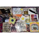 A COLLECTION OF FOURTEEN LPs AND 7IN SINGLES BY THE BEATLES, eight LPs by Led Zepplin, twenty nine