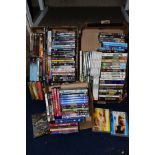 THREE BOXES OF DVDS, to include C.S.I. Miami Seasons One, Dexter seasons 1-5, Lois & Clarke