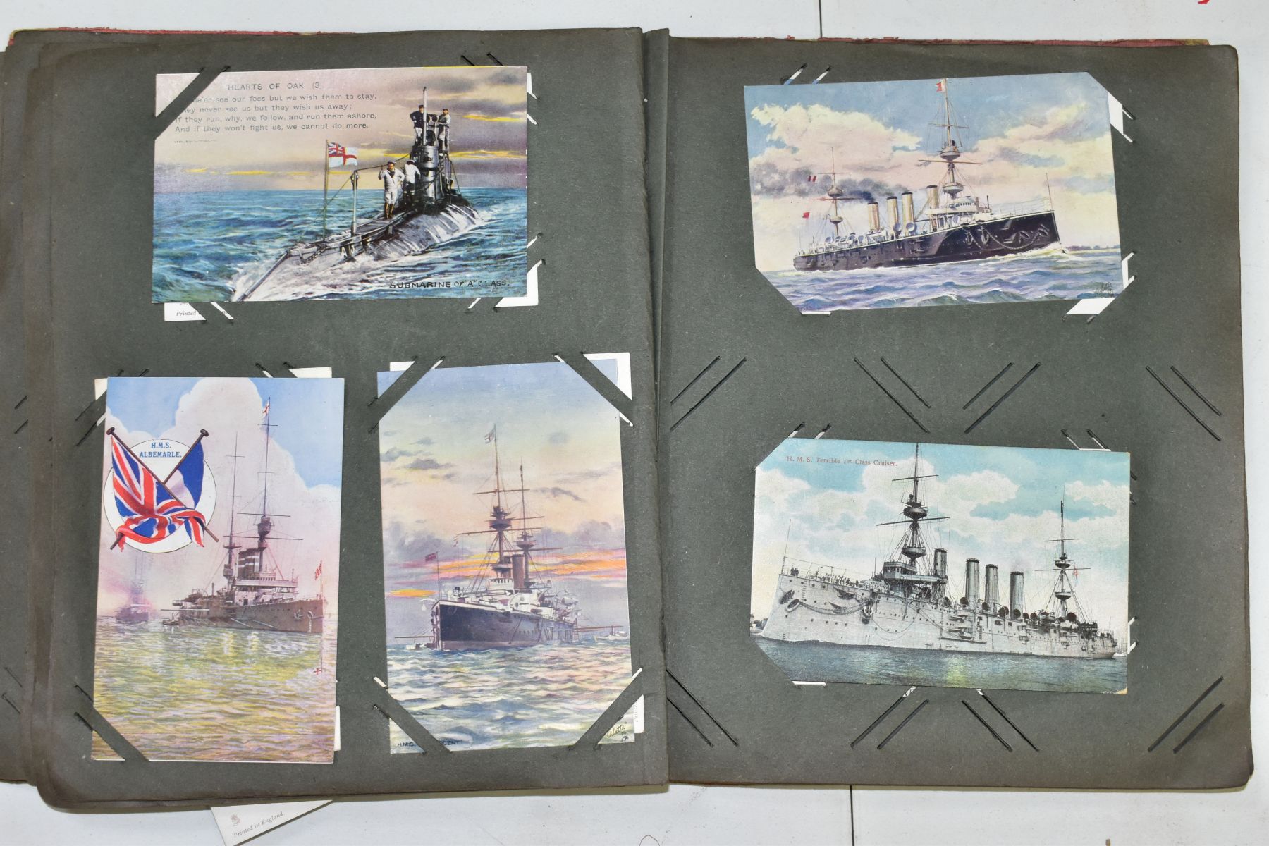 POSTCARDS, one album containing approximately one hundred and fifty WWI era Naval Battleship - Image 7 of 11