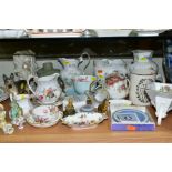 A GROUP OF ASSORTED WEDGWOOD, ROYAL CROWN DERBY, AYNSLEY, WADE, ETC, to include a Wedgwood 'The