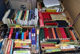 BOOKS, five boxes containing 160 titles including Atlases, cookery , animals, health, woodwork,