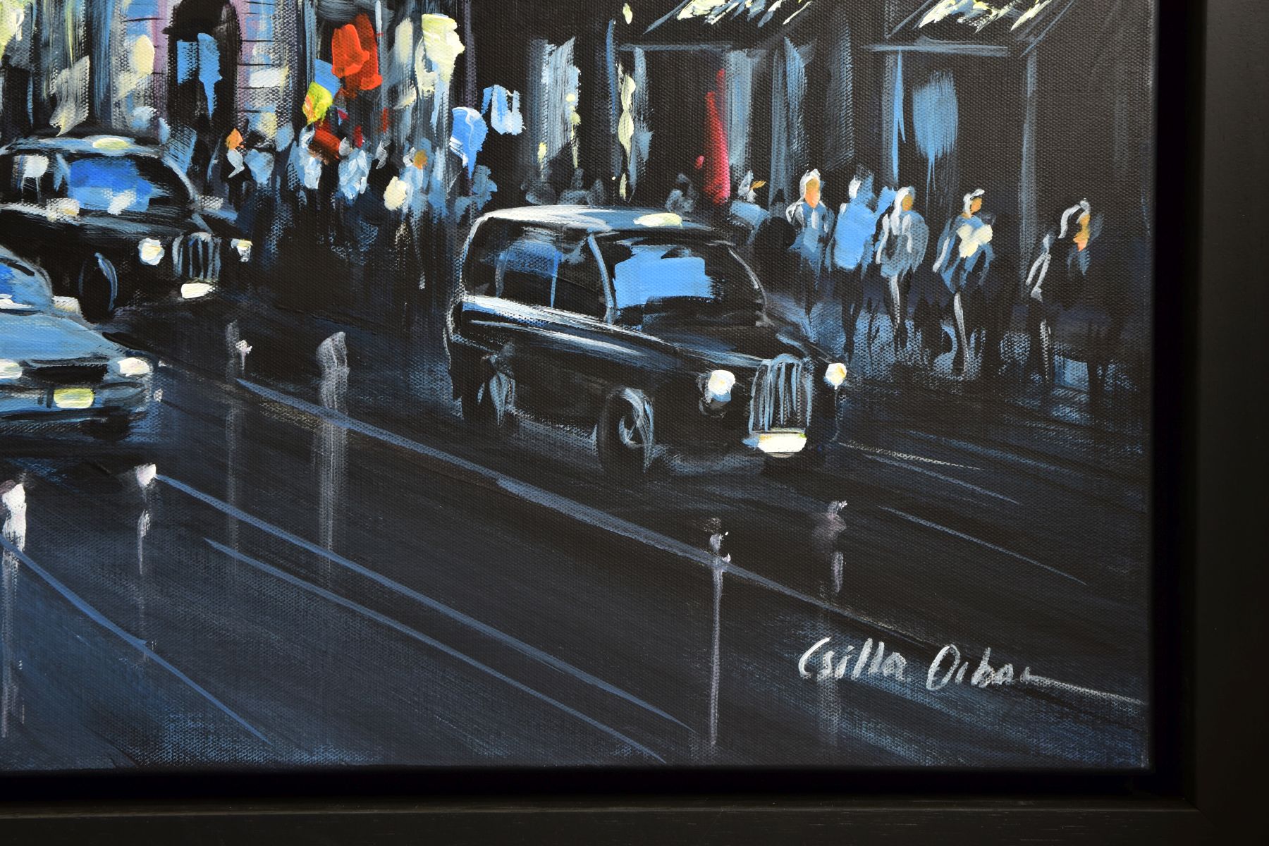 CSILLA ORBAN (HUNGARY 1961) 'REGENTS STREET' a London cityscape signed bottom right, oil on canvas - Image 4 of 5