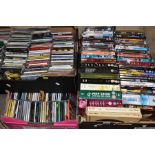 FOUR BOXES OF DVD'S, CD'S AND LOOSE including two boxed sets of DVD's, a boxed CD collection '