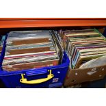 TWO TRAYS CONTAINING OVER ONE HUNDRED AND FIFTY LPS of mostly easy listening music including Shirley