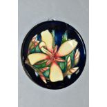 A MOORCROFT POTTERY 2004 COLLECTORS CLUB PIN DISH, 'Panache' pattern, impressed backstamp and