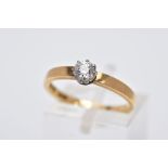 A DIAMOND SINGLE STONE RING, an old cut diamond, estimated weight 0.30ct, colour assessed as H-I,