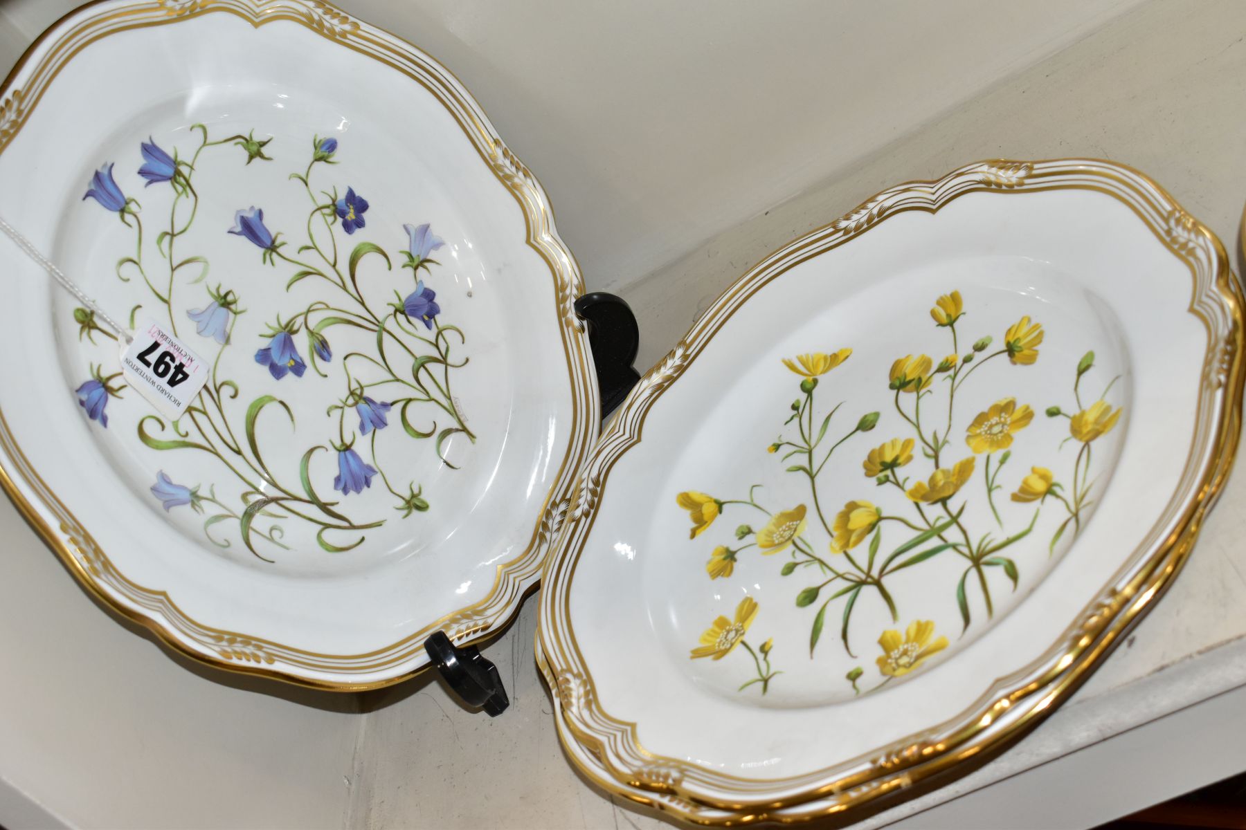 A SET OF SIX SPODE 'WILDFLOWER SERIES' PLATES, 'Harebell' No.1, 'Buttercup' No.2, 'Meadow - Image 8 of 13