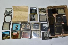 PHOTOGRAPHIC PLATES/MAGIC LANTERN SLIDES, ninety five plates relating to early 20th century