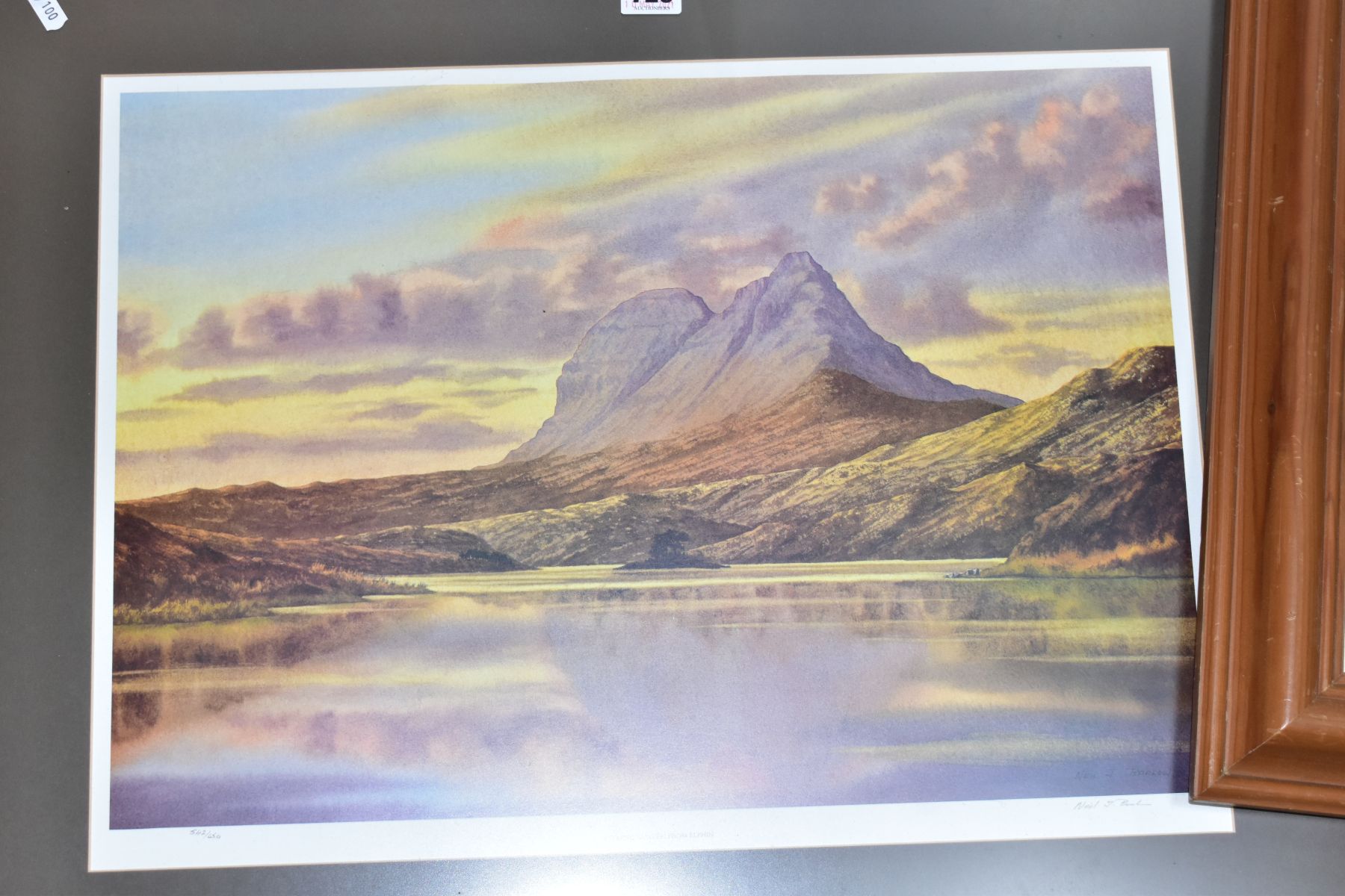 SEVEN PRINTS, comprising limited edition Neil J Barlow 'Evening Suilven from Elphin', reproduction - Image 3 of 6