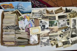 POSTCARDS, a collection of approximately one thousand postcards in one box, together with a small