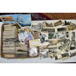 POSTCARDS, a collection of approximately one thousand postcards in one box, together with a small