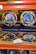 A SET OF FOUR LIMITED EDITION BOXED ROYAL WORCESTER CABINET PLATES FROM THE NELSON COLLECTION,